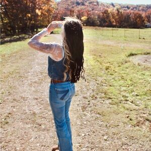 7 For All Mankind Light Blue Straight Leg Jeans